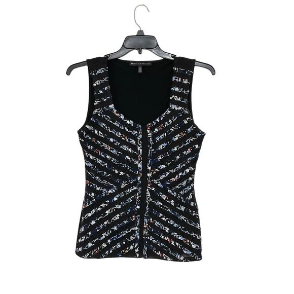 White House Black Market Tops - WHBM Sleeveless Geometric Top Sleeveless Size Medium Mesh Stretchy Multicolor